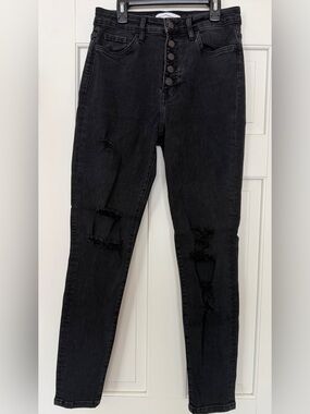 Flying Monkey Black Distressed Skinny Jeans